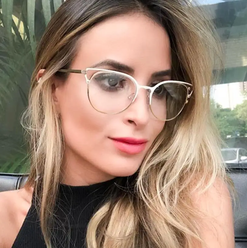 Модные очки кошачий глаз оптические корейские дизайнерские оправы для очков