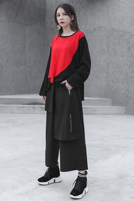 

2020 spring and autumn new loose-legged trousers Europe and the United States large size straight pants trend