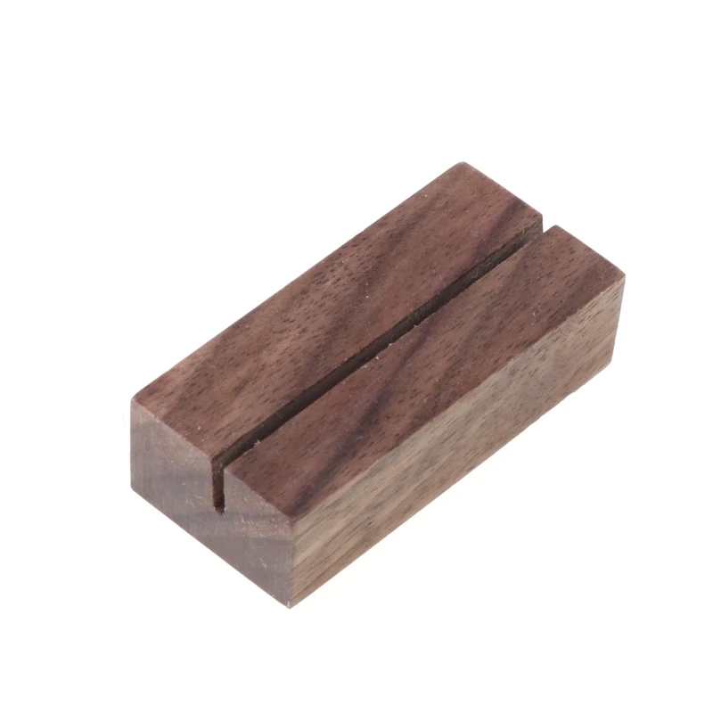 

Wooden Numbers Photo Display Stand Business Card Holder Name Memo Clips Office Desk Organizer