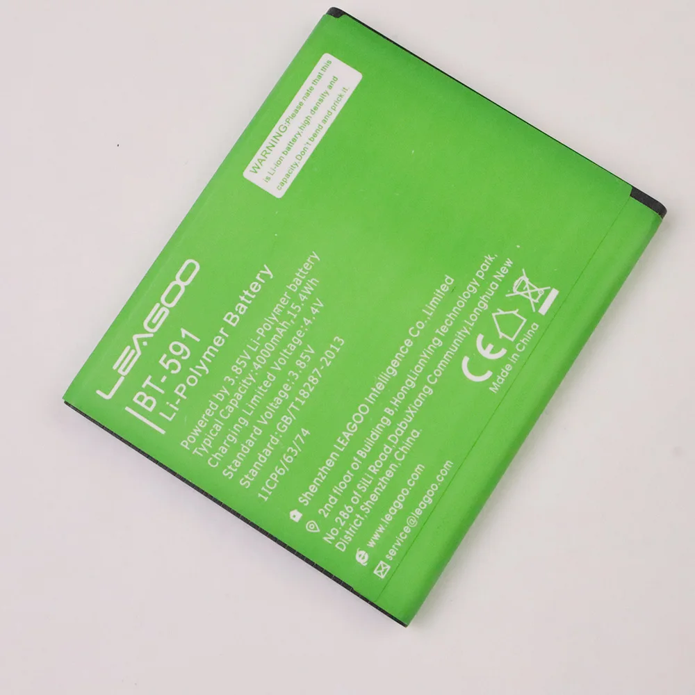 new high quality original battery 4000mah for leagoo kiicaa power bt 591 mobile smart phone parts batterie free global shipping