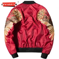 mens jacket loose cotton jacket wing embroidered pilot jacket air force trend baseball uniform