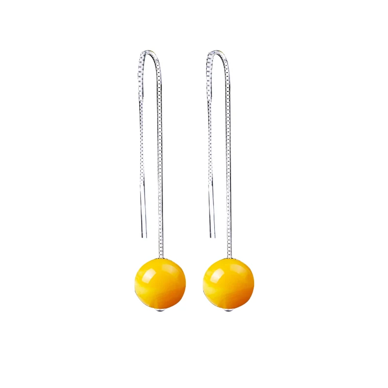 925 Sterling Silver Gold Long Tassel Chain Drop Sticker Dangle Drop Earrings Ear Line Earrings Chain for Diy Jewelry Makings