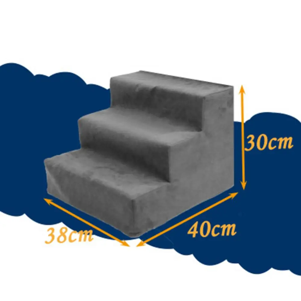 

Hot Sales!!! 3-Step Dog Pet Stairs Indoor Ramp Portable Folding Puppy Cat Ladder Bed Cushion