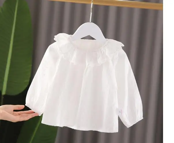 5 шт./лот рубашки для маленьких девочек детская одежда топы с длинными рукавами и