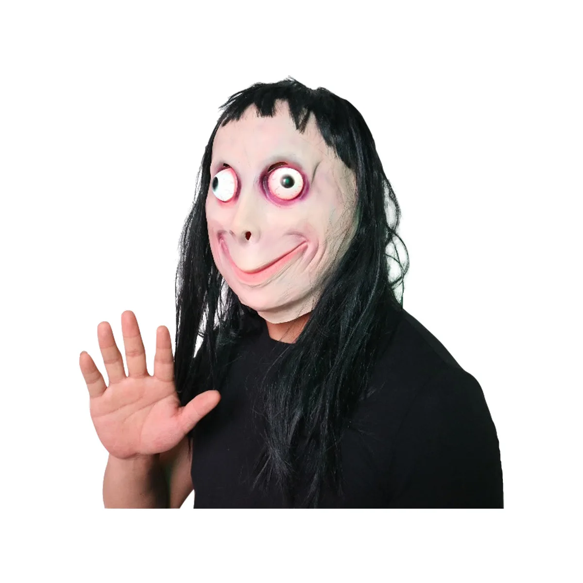 Светодиодный маскарадный костюм Момо Маскарадная маска ужаса для Хэллоуина