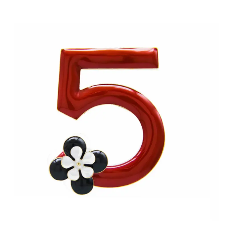 Классическая мода номер 5 брошь Камелия черный белый цветок броши вечерние