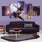 Hd печать, Картина Настенная 5 шт. Mortal Kombat Battle Game плакат, домашняя фотография, холст для гостиной, украшение в рамке