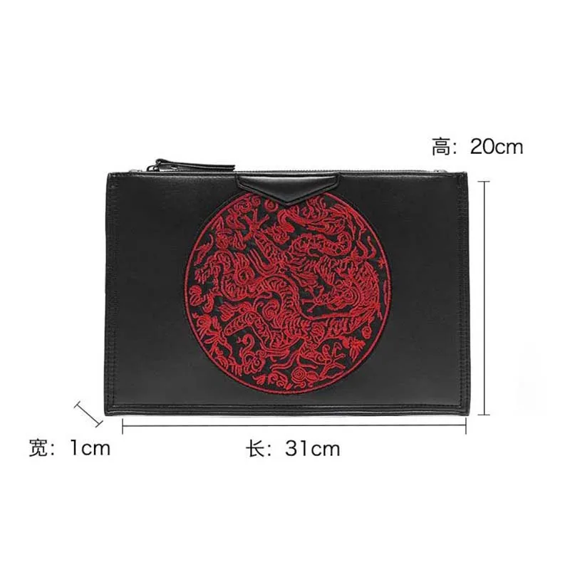 Сумка-конверт женская с вышитым драконом в китайском стиле | Багаж и сумки