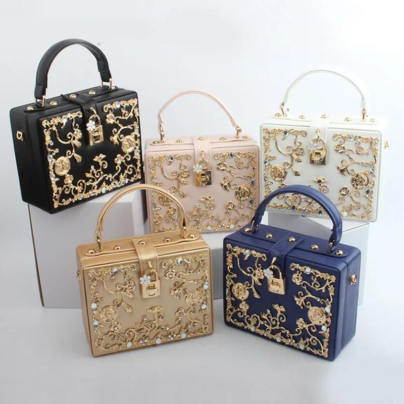 Роскошная ажурная винтажная дамская сумочка вечерняя шкатулка со стразами и