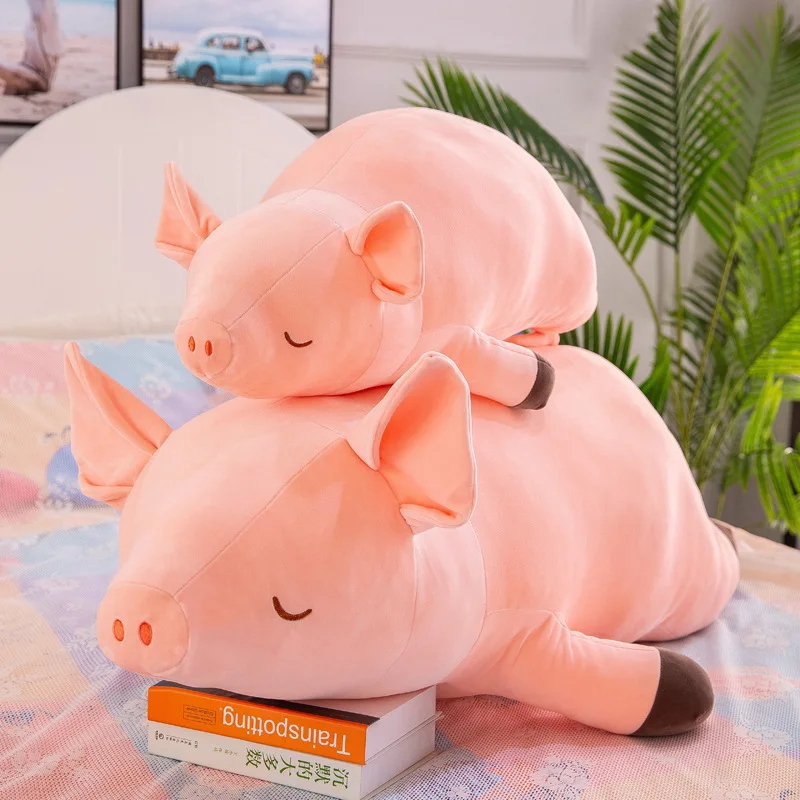 

Cute Creative Pig Animal Plush Doll Kawaii Sleeping Pig Stuffed Soft TOYS Kid Baby Cute Appease Toy Girl's Birthday Gift