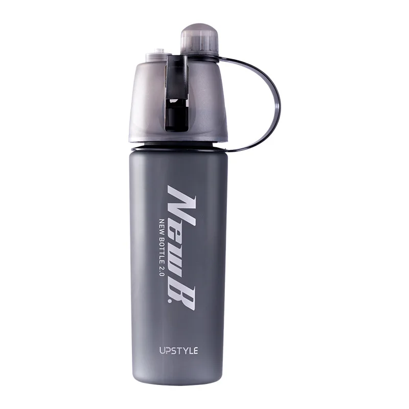 

600Ml Spray Plastic Water Bottle Cool Summer Sports Fitness Kettle Portable Travel Mountaineering Outdoor Moisturizing Kettle