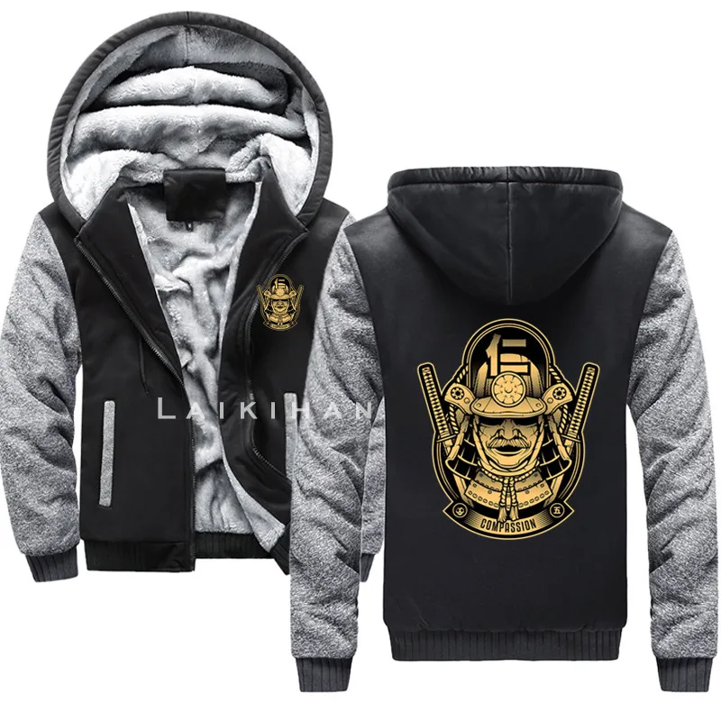 

Jin ( Compassion ) - 7 Bushido Virtues Hoodies Sweatshirt Winter Jacket Warm Hoodie Men Thick Hooded Hipster Streetwear Clothes