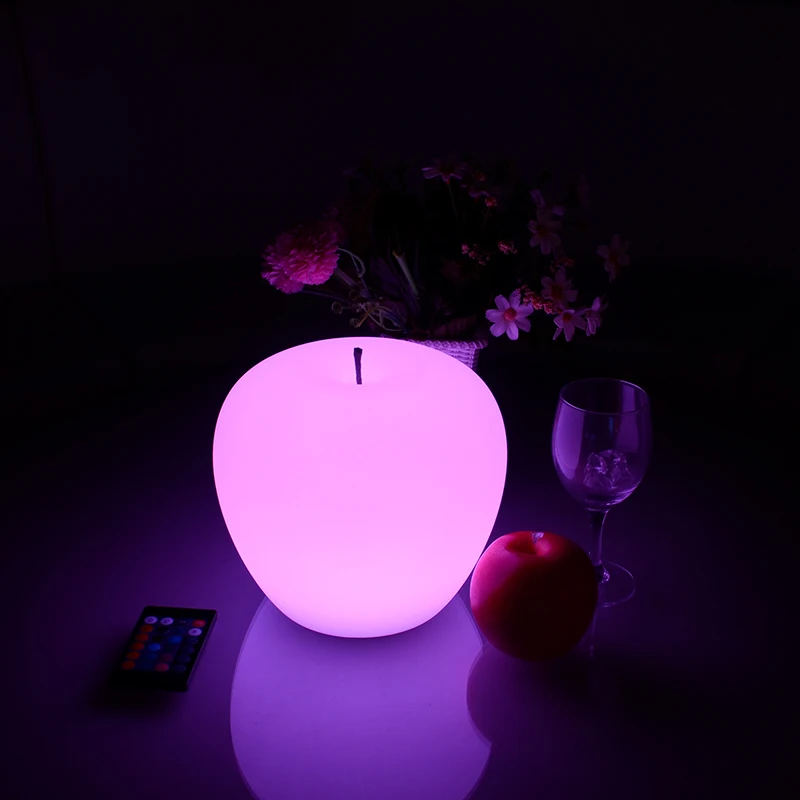 売却 リンゴのランプled装飾ライト家の装飾の庭屋外/屋内充電式マルチカラーledの家具