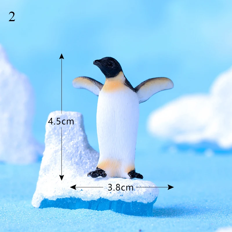 

Resin Penguin Ornaments Handicraft Ornaments Fine Vivid Lovely Snowflake Miniature Craft Cartoon Penguin Seal Small Ornament