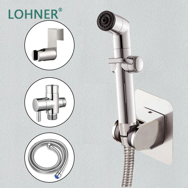 

Lohner Abattant Wc Portable Douche Set Hand Held Bidet Sprayer Head Vater Portatil Nozzle Spray Lavagem Pulverizador Ducha