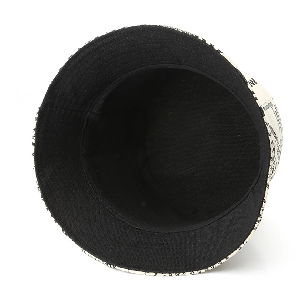 

FS Trendy Newspaper Print Streetwear Hip Hop Bucket Hats For Women Men Summer Sunshade Fisherman Hat Panama Cap Chapeau Femme