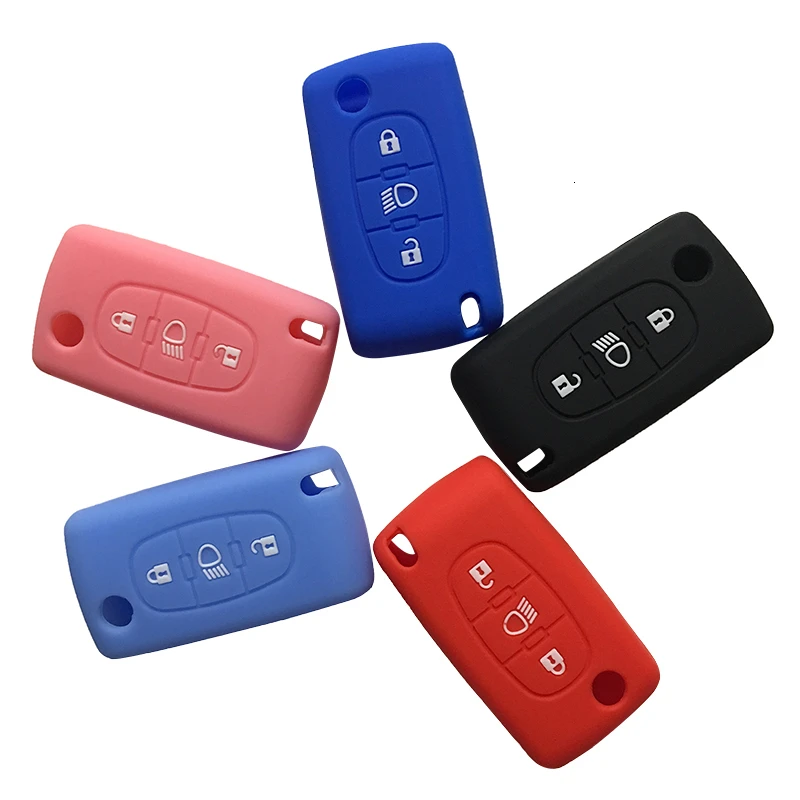 Силиконовый чехол книжка для ключей C6 407 307 C4L Xsara 308 Peugeot 208 C3 C4 Grand Picasso Cactus Funda Llave Key