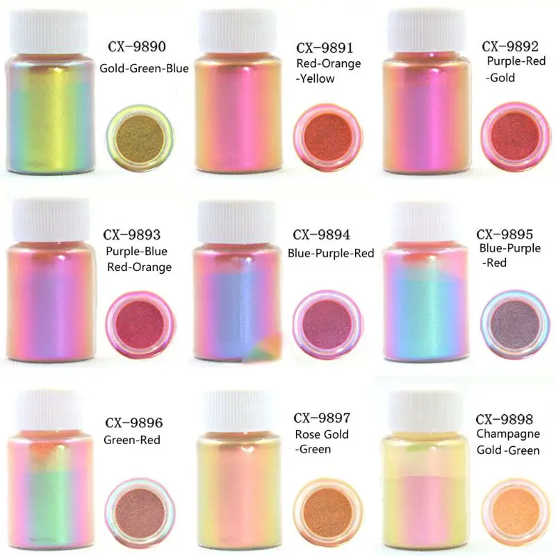 

Mirror Chameleons Pigment Pearlescent Epoxy Resin Glitter Magic Discolored Powder Resin Colorant Jewelry Making Tools