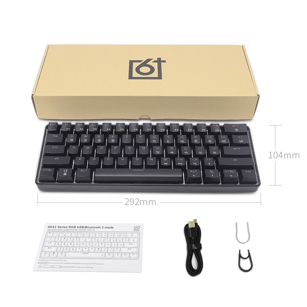 

SKYLOONG GK61 Mechanical Keyboard RGB Backlit Programmable Gaming Keyboard Yellow Red Blue Switch For Desktop Gaming Accessories