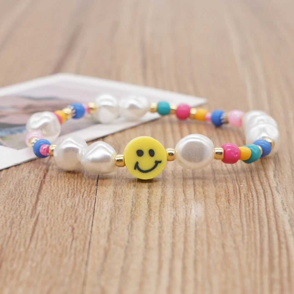 Браслет Go2BoHo с имитацией жемчуга ювелирные изделия растягивающийся женский