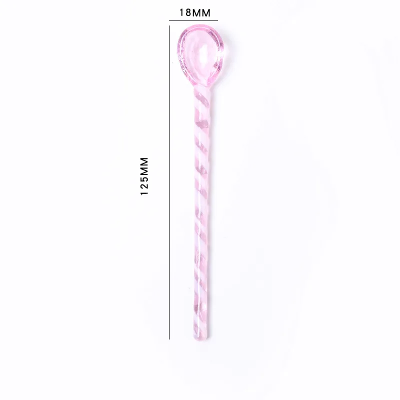 Стеклянная ложка разноцветная палочка для размешивания симпатичный креативный