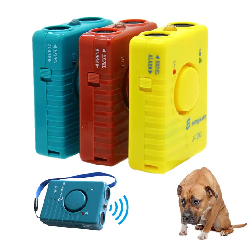 Отпугиватель собак ультразвуковой перезаряжаемый со светодиодным фонариком и