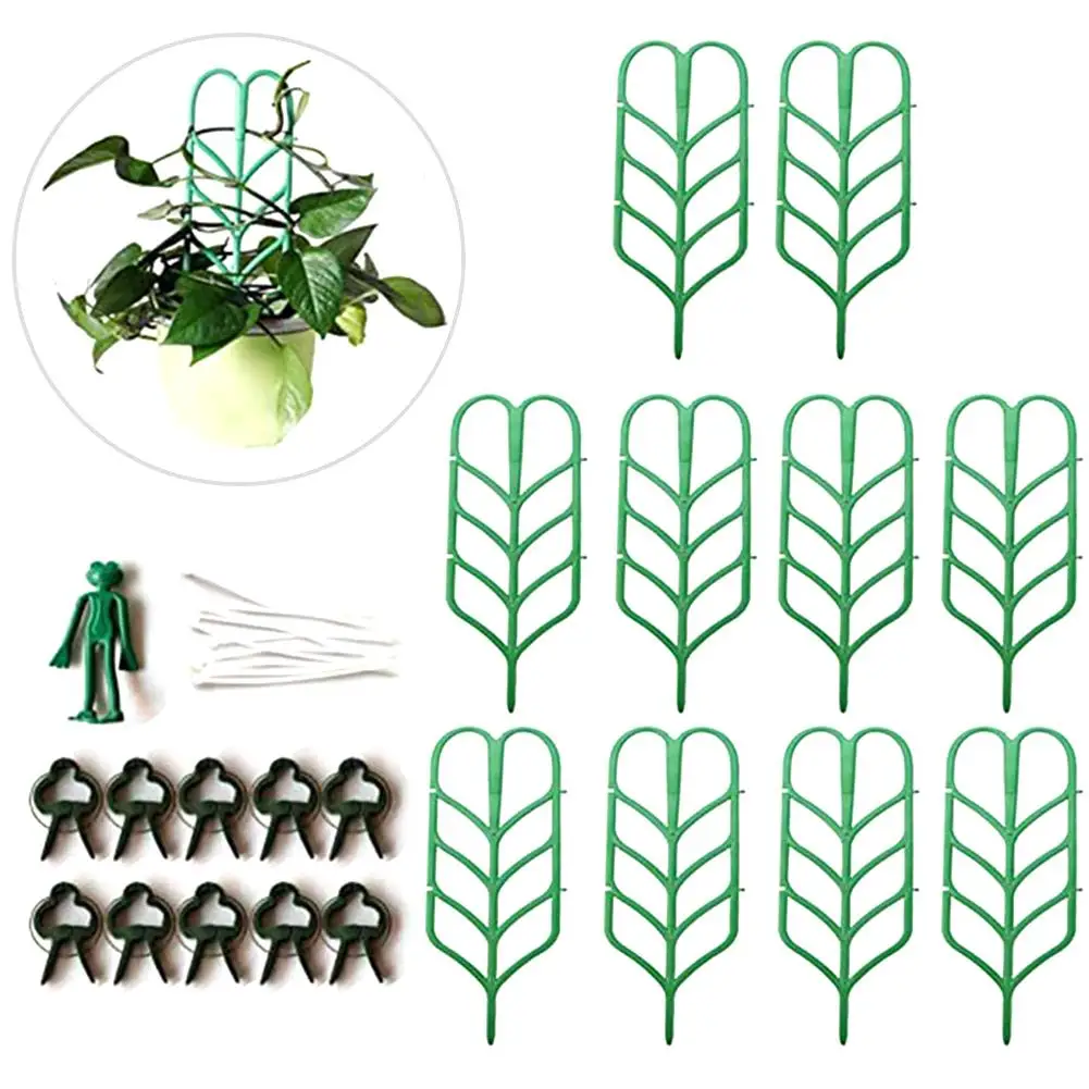 Садовые палочки для скалолазания пластиковые штабелируемые формы листьев мини