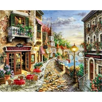 gatyztory frame oil painting by numbers seascape diy paint by numbers canvas painting handpaint number painting gift