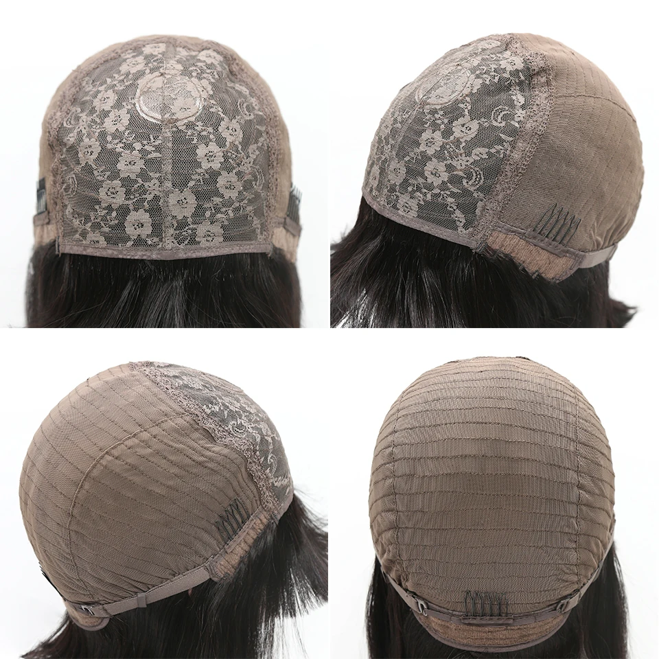 

Short Bob Wig With Bangs Brazilian Straight Human Hair Wigs For Women Glueless Full Machine Made Cheap No Lace Wigs Full