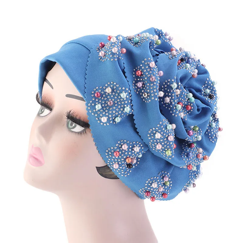 Женская шапка-тюрбан с цветами принтом |