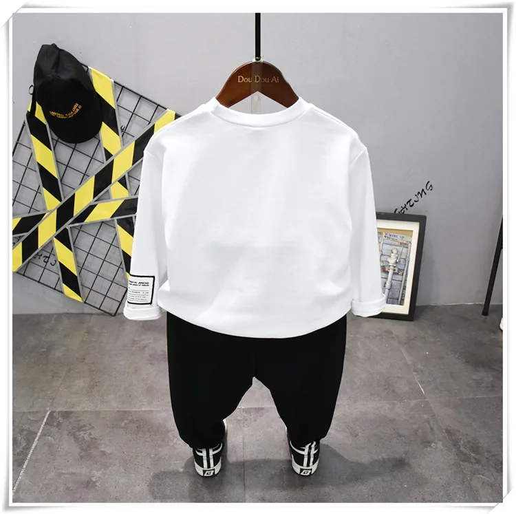 Комплект одежды для маленьких мальчиков весна-осень Детские хлопковые толстовки