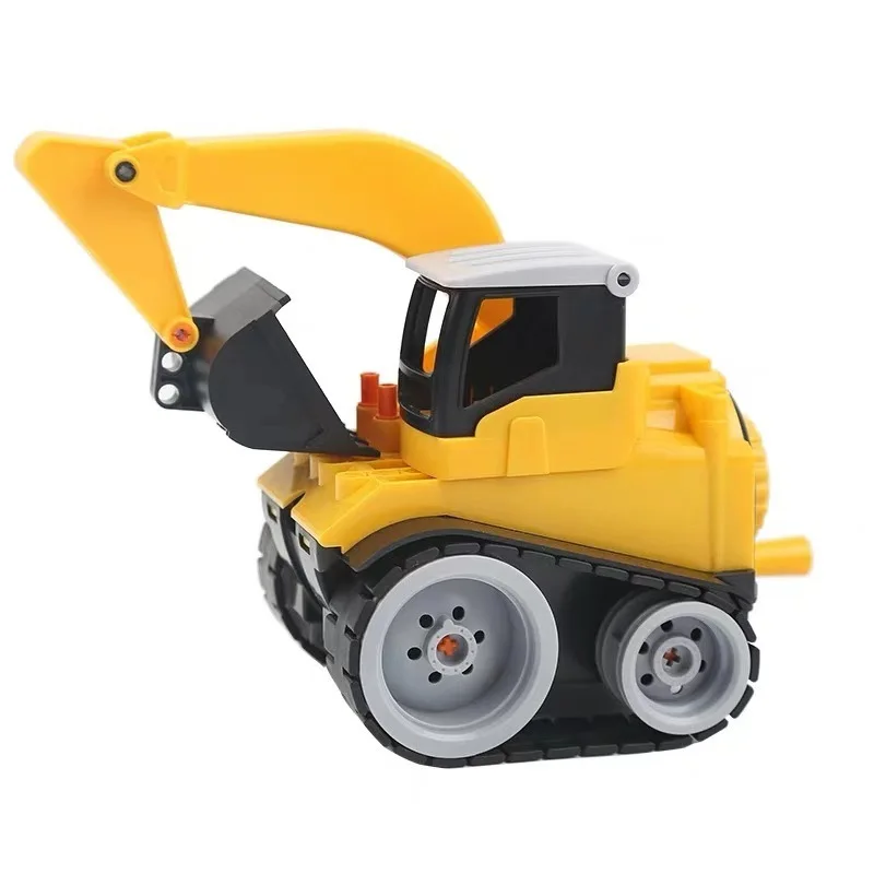 Hand Shake Pencil Sharpener Children Learning Stationery Cartoon Assembling Excavator Manual | Канцтовары для офиса и дома