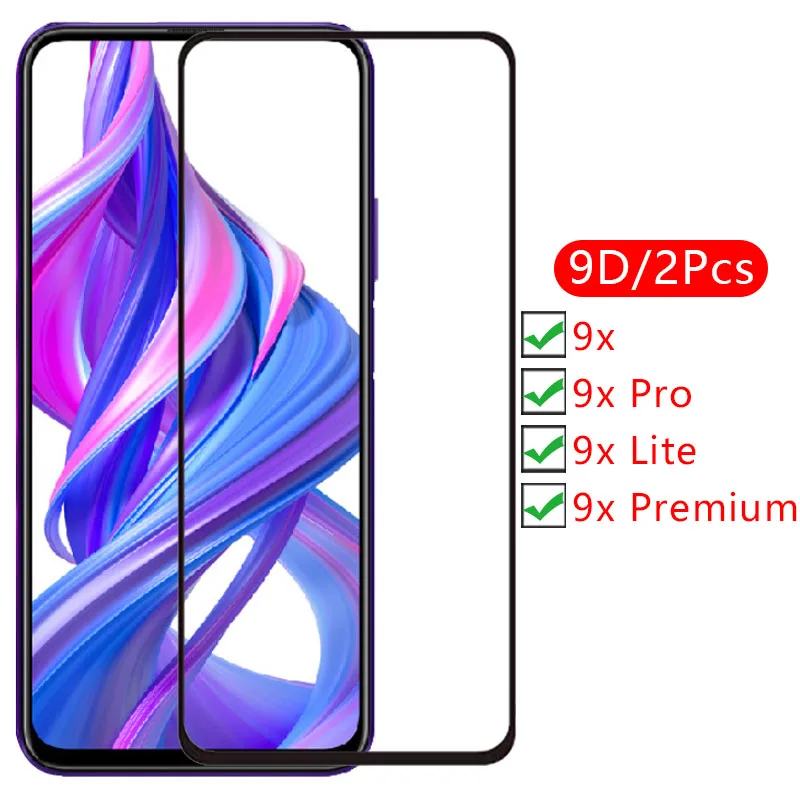 Защитное закаленное стекло 9d для huawei honor 9x pro lite Премиум протектор экрана 9 x x9 light