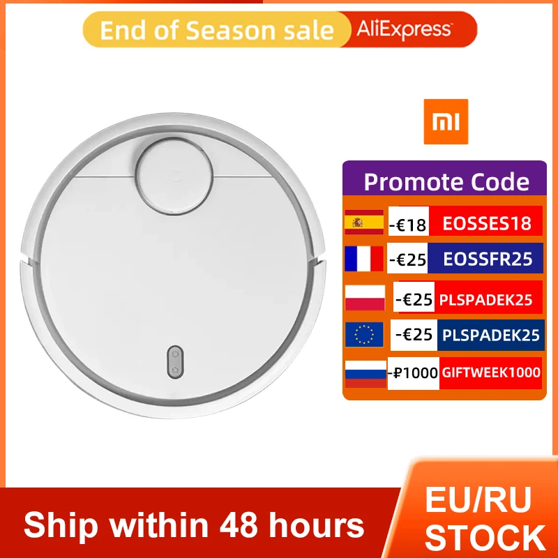  Оригинальный робот-пылесос XIAOMI MIJIA V1 SDJQR01R для дома с функциями автоматическое подметание пыли, стерилизация, планирование маршрута, WIFI…