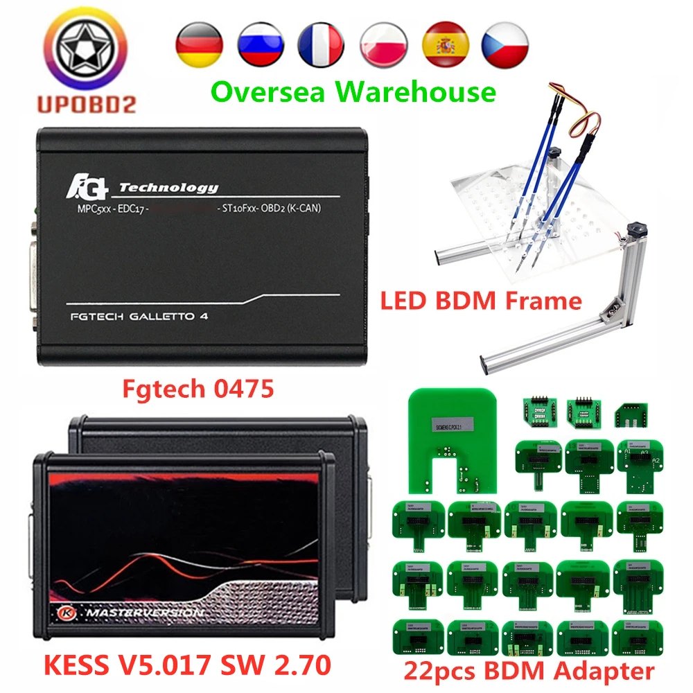 Программатор Fgtech Galletto 4 Master V54 ECU 0475 0386 светодиодный ESS V7.020 LED BDM Рамка Fg tech чип