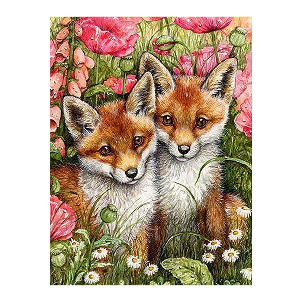 Small Fox Flower Diamond Painting Animal Round Full Drill Forest Elf Nouveaute DIY Mosaic Embroidery 5D Cross Stitch Home Decor |