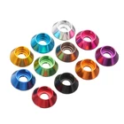 10 шт. M2 M2.5 M3 M4 несколько Цвет с полукруглой головкой шайбы Алюминий прокладка из сплава для болтов винтов
