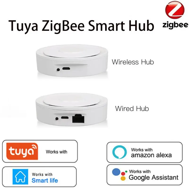 

Умный концентратор Tuya ZigBee 3,0, проводной/беспроводной шлюз, мост для умного дома, дистанционное управление через приложение, работает с Alexa ...