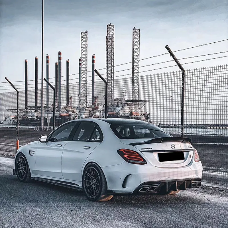 Диффузор для заднего бампера боковые разветвители Mercedes Benz C-Class W205 C180 C200 C250 C260 C300 C43