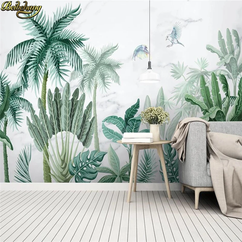 3d обои на заказ средневековые ручная роспись тропический лес растения пейзаж |