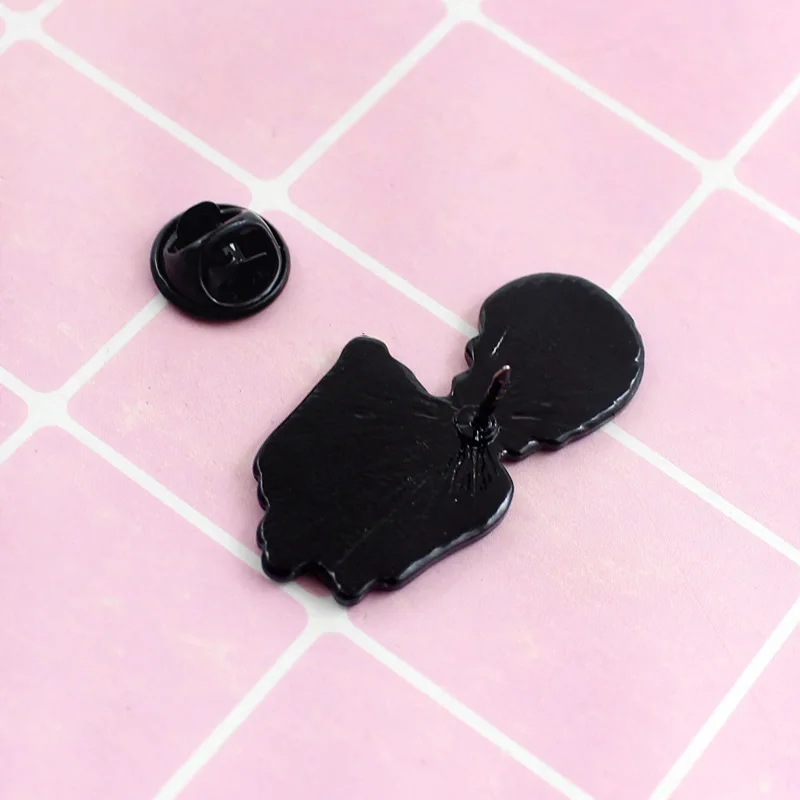 Полурозовые броши в виде скелета для женщин эмалированная булавка панк Череп