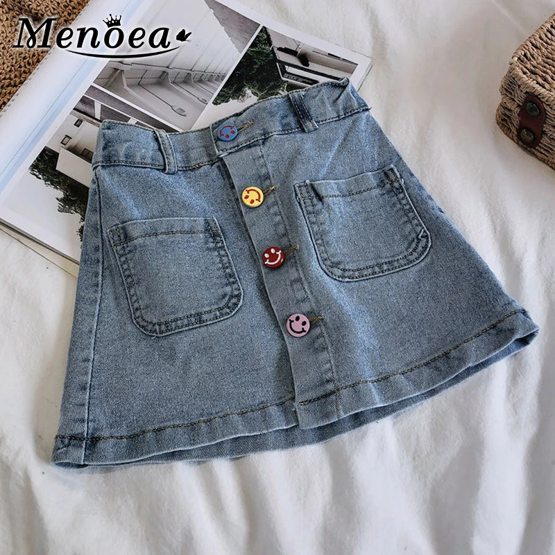 Menoea/Летняя одежда для девочек джинсовые штаны маленьких детская с карманами и