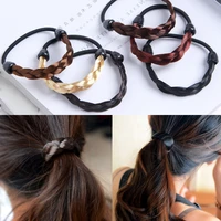 fashion elastic band hair ring make of hair braids simple head rope scrunchies ponytail circle tie for women ladies headdress
