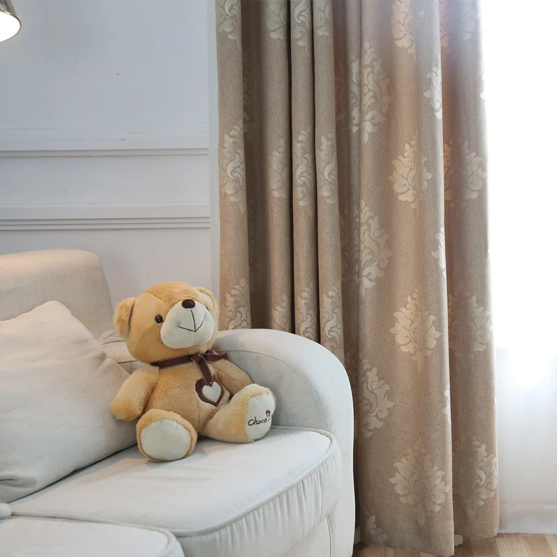 Cloth02 Современные жалюзи из синели с серебряными листьями, занавески, занавески для гостиной, занавески, занавески, панели, белый тюль для комнат S163& 30 - Цвет: Cloth02