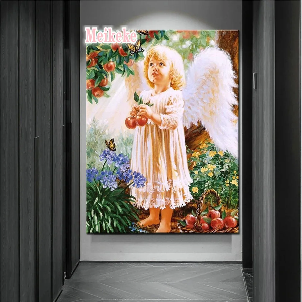 

5D DIY Diamond Painting Cross Stitch"Angel girl"Full Square Diamond Embroidery Scenery Picture Rhinestone Mosaic gift