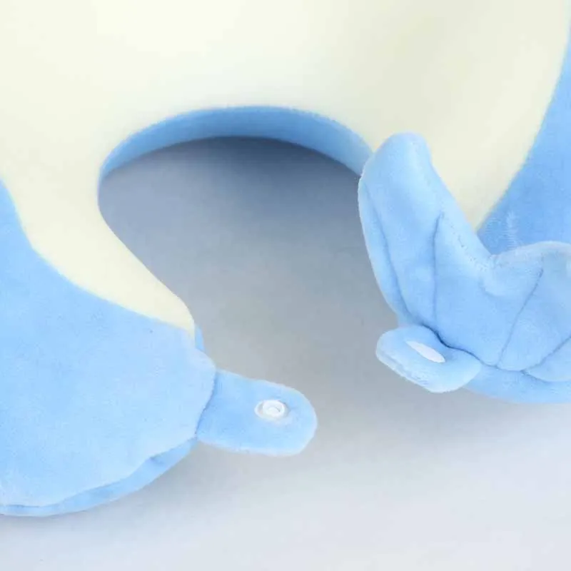 Дорожная подушка в виде дельфина мягкая плюшевая U-образная для шеи с