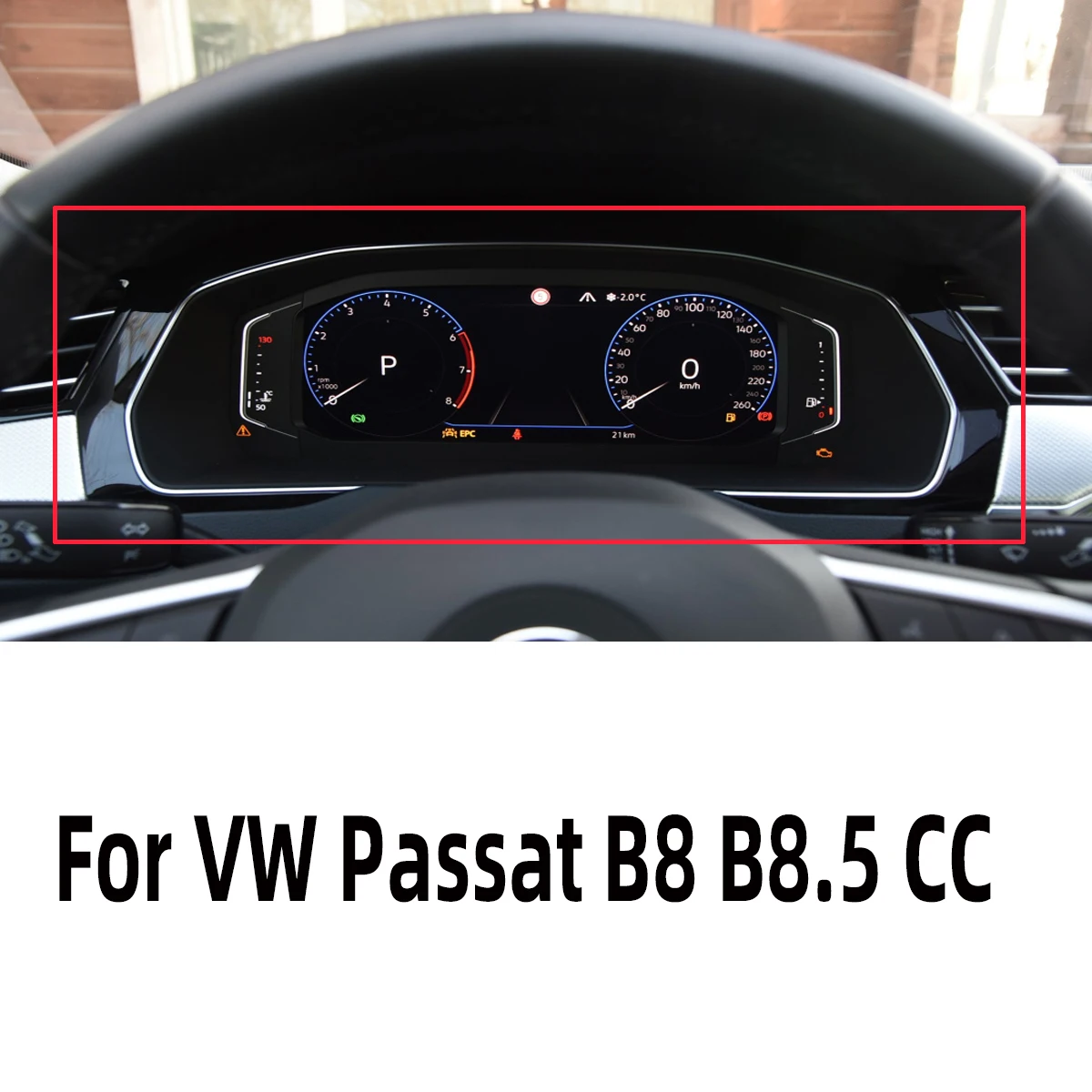 

New Car Steering Wheel LCD Virtual Instrument Frame for VW Passat B8 B8.5 2018 2019 2020 3GD 858 366 D 3GD 857 053 A 3GD858366D