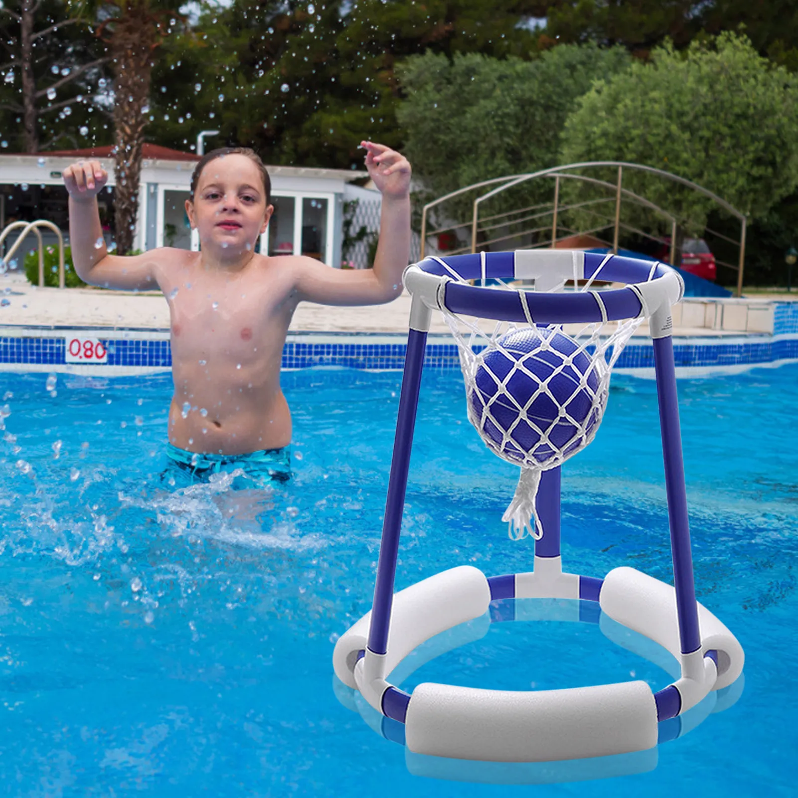 

Swimming Pool Toys Summer Inflatable Basketball Hoop And Basketball Set For Home Entertainment Water Fun Games physical