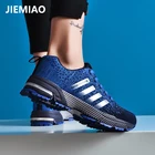 Мужские кроссовки для бега JIEMIAO светильник кие дышащие кроссовки для улицы, повседневная спортивная обувь для пары, мужские кроссовки, модель 35-48