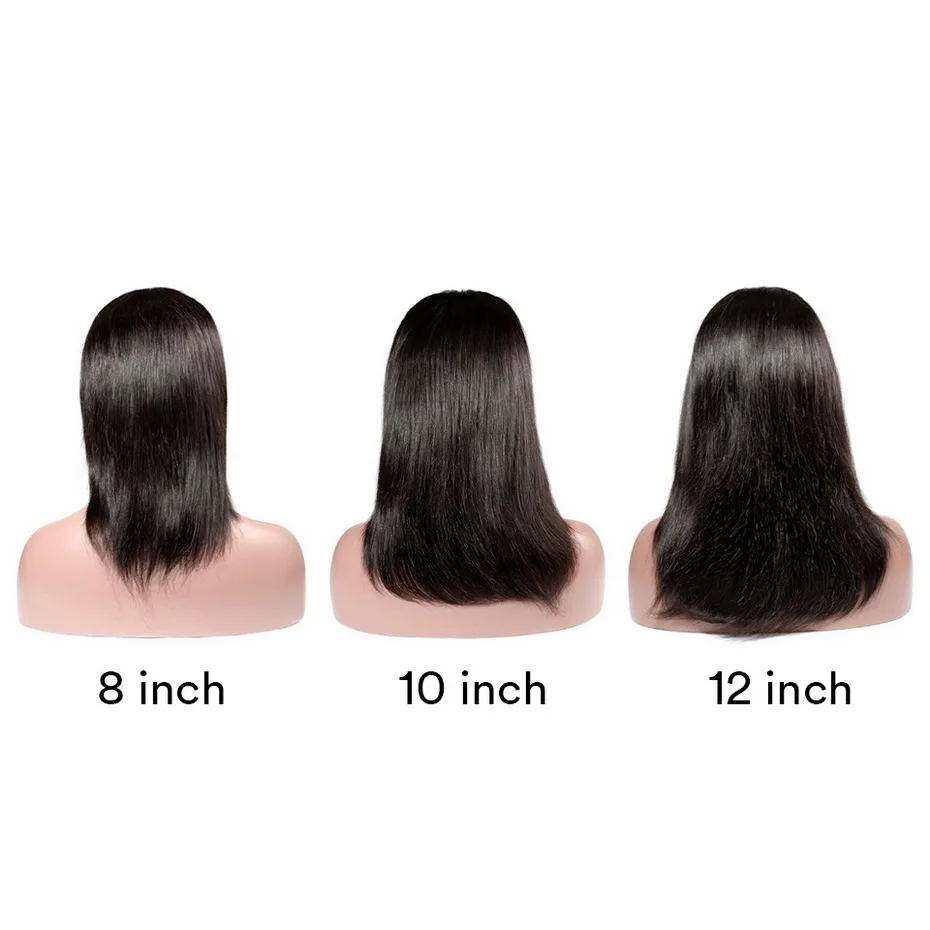 360 парик с фронтальным кружевом Короткие парики из человеческих волос MS Lula волосы